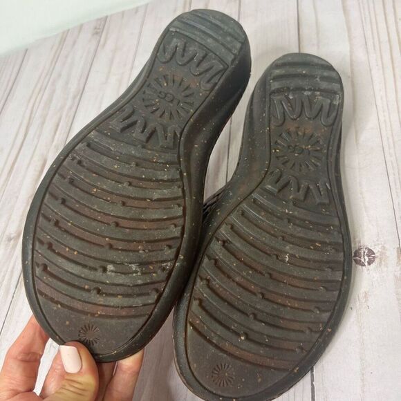 UGG Australia Jenaya Brown Leather Sandals - Picture 7 of 8